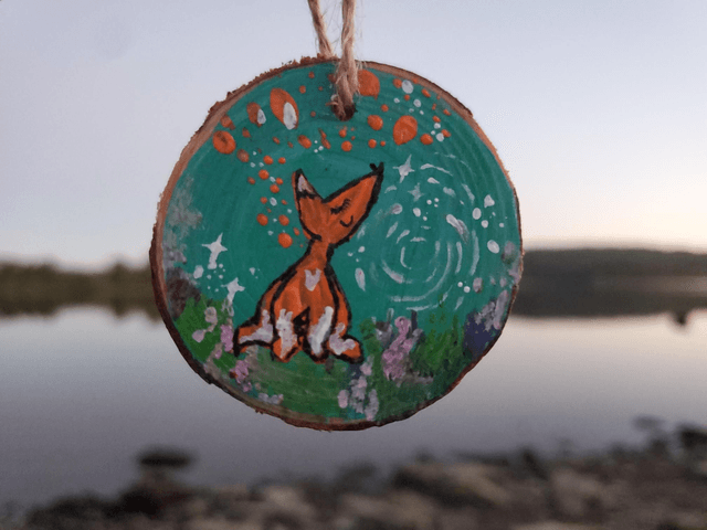 "Little Fox" Wood Slice